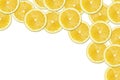 Fresh lemon slices on white Royalty Free Stock Photo