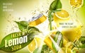 Fresh lemon soda ad