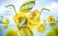 Fresh lemon soda ad