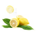 Fresh lemon water composition Royalty Free Stock Photo