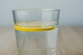 fresh lemon water in glass Royalty Free Stock Photo