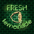 Fresh lemonade neon advertising sign