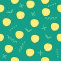 Fresh cut lemons background. Seamless pattern with fresh fruits collection. Royalty Free Stock Photo