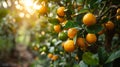 Lemons Hanging on a Lemon tree Royalty Free Stock Photo