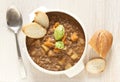 Fresh lentil soup with potato Royalty Free Stock Photo