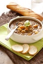 Fresh lentil soup with potato Royalty Free Stock Photo