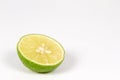 Fresh lime citrus fruit and slice Royalty Free Stock Photo