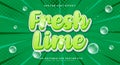 Fresh Lime 3d editable text effect template Royalty Free Stock Photo
