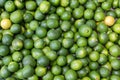 Fresh lime fruits on a market