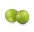 Fresh lime isolated on white backghround Royalty Free Stock Photo