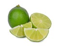 Fresh lime isolated on white Royalty Free Stock Photo
