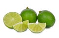 Fresh lime isolated on white Royalty Free Stock Photo