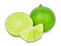 Fresh lime isolated on white Royalty Free Stock Photo