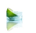 Fresh lime and slice with ice