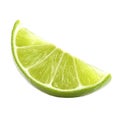 Fresh Lime Slice With Juicy Interior Royalty Free Stock Photo