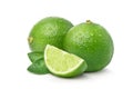 Fresh lime with sliced and water droplets Royalty Free Stock Photo