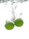 Fresh lime in water Royalty Free Stock Photo