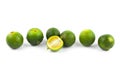 Calamansi lime known as Limau Kasturi in Malaysia Royalty Free Stock Photo