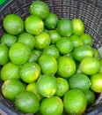Fresh limes closeup