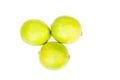 Fresh limes isolated on white background Royalty Free Stock Photo