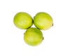 Fresh limes isolated on white background Royalty Free Stock Photo