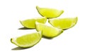 Fresh limes slices. Royalty Free Stock Photo