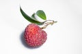 Fresh litchi/lychee isolated on white background Royalty Free Stock Photo