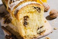 Fresh Loaf with Walnut Cinnamon Filling, Traditional Bakery