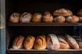 Fresh loaves bread bake. Generate Ai