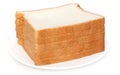 Fresh loaves on a ceramic plate Royalty Free Stock Photo
