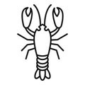 Fresh lobster icon, outline style