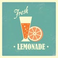 Fresh local homemade lemonade drink vintage design