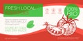 Fresh Local Tomatoes Label Template. Abstract Vector Packaging Horizontal Design Layout. Modern Typography Banner with