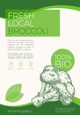 Fresh Local Vegetables Label Template. Abstract Vector Packaging Design Layout. Modern Typography Banner with Hand Drawn