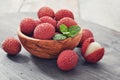 Fresh lychee Royalty Free Stock Photo