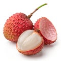 Fresh lychee fruit isolated Royalty Free Stock Photo