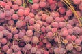 Fresh lychee fruit for sale at the fresh market. Lychee also var