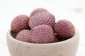 Fresh lychee fruits Royalty Free Stock Photo