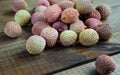 Fresh lychee fruits Royalty Free Stock Photo