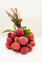 Fresh lychee fruits Royalty Free Stock Photo