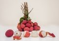 Fresh lychee fruits Royalty Free Stock Photo