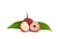Fresh Lychee isolate on white background Royalty Free Stock Photo