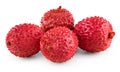 Fresh lychee isolated on white background. clipping path Royalty Free Stock Photo