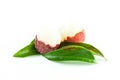 Fresh lychee isolated Royalty Free Stock Photo