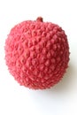 Fresh lychee on white background Royalty Free Stock Photo