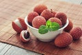 Fresh lychee Royalty Free Stock Photo