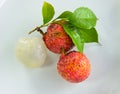 Fresh lychees Royalty Free Stock Photo