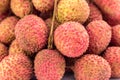 Fresh lychees fruit with isolate white background Royalty Free Stock Photo