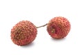 Fresh lychees fruit with isolate white background Royalty Free Stock Photo