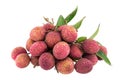 Fresh lychees isolated